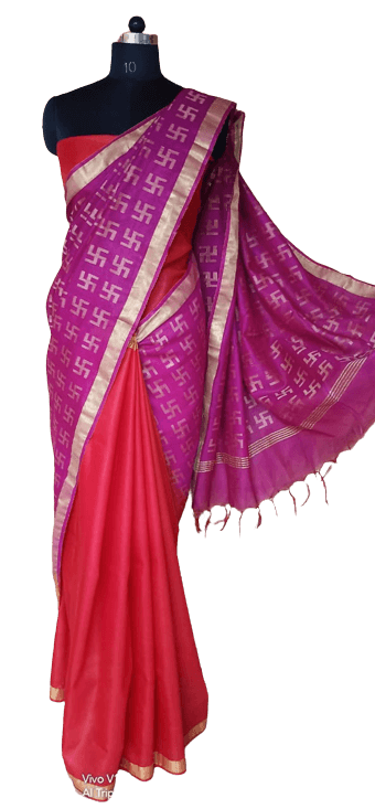 Soft silk swastik saree silkzon.in