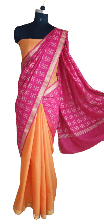 Soft silk Swastik saree silkzon.in