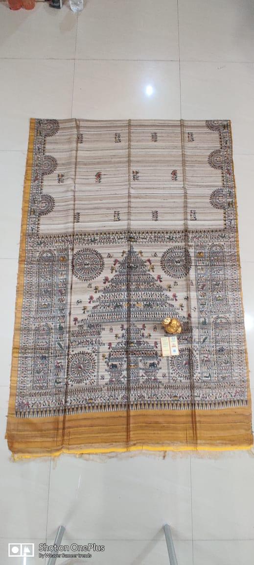 Tussar madhubani silk saree SILK ZONE