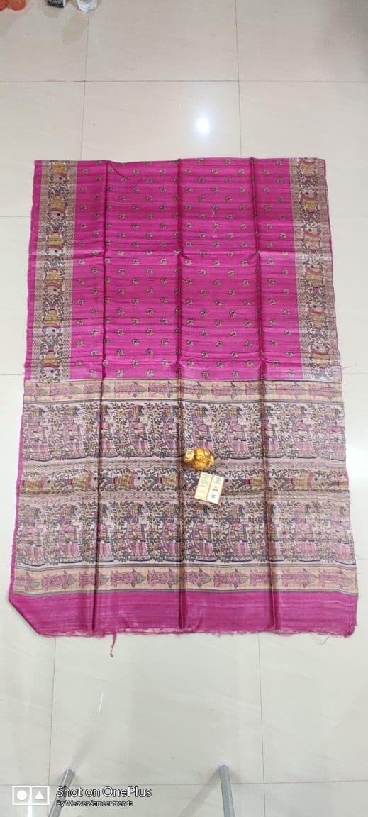 Tussar madhubani silk saree SILK ZONE