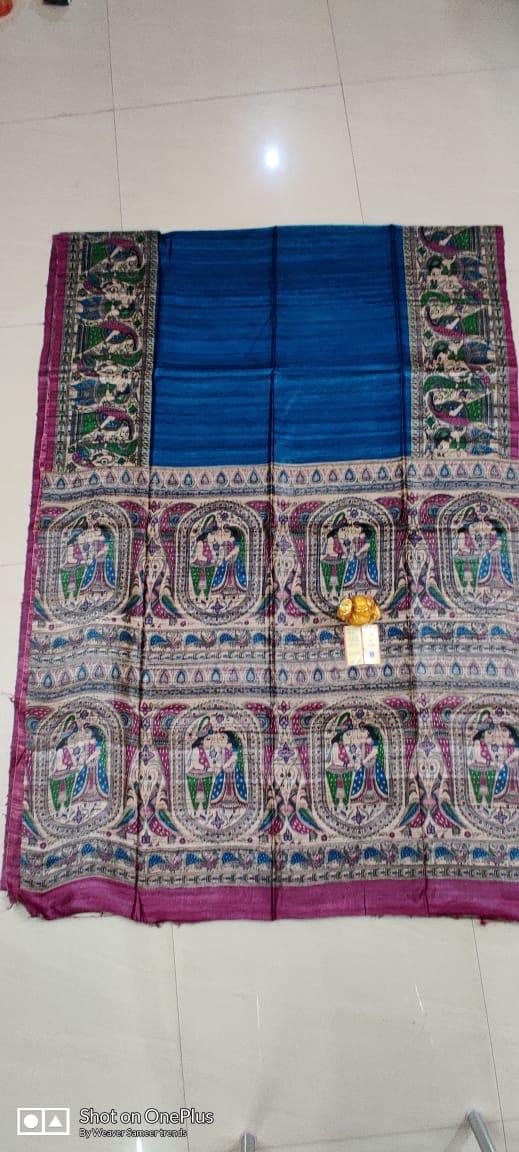 Tussar madhubani silk saree SILK ZONE