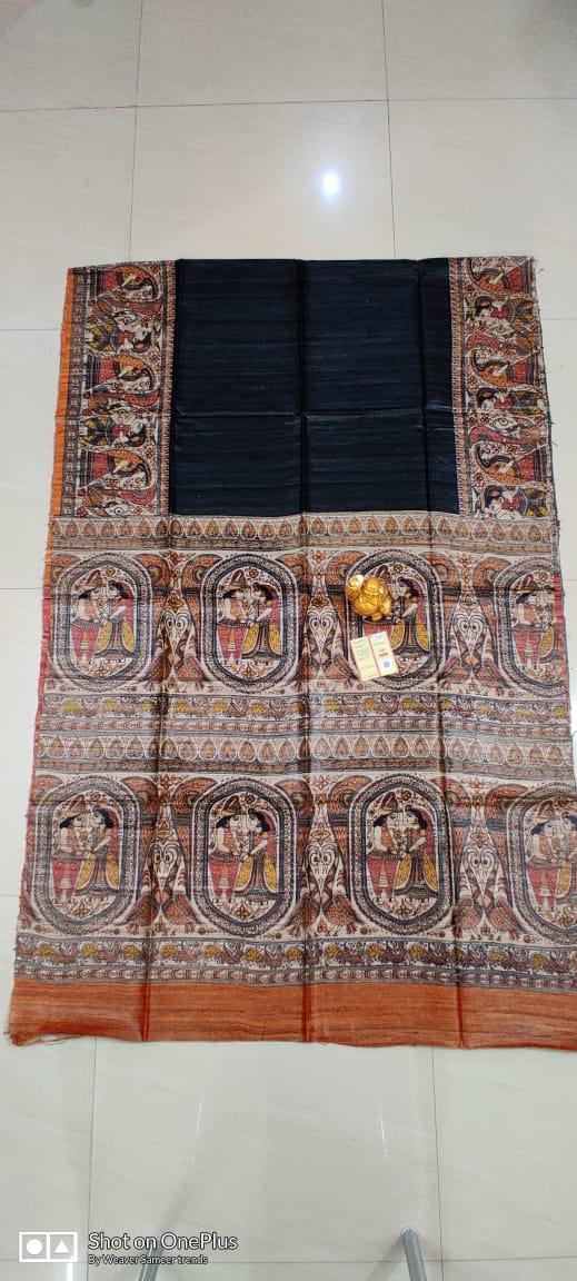 Tussar madhubani silk saree SILK ZONE
