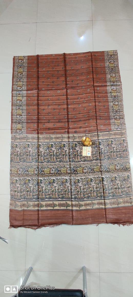 Tussar madhubani silk saree SILK ZONE
