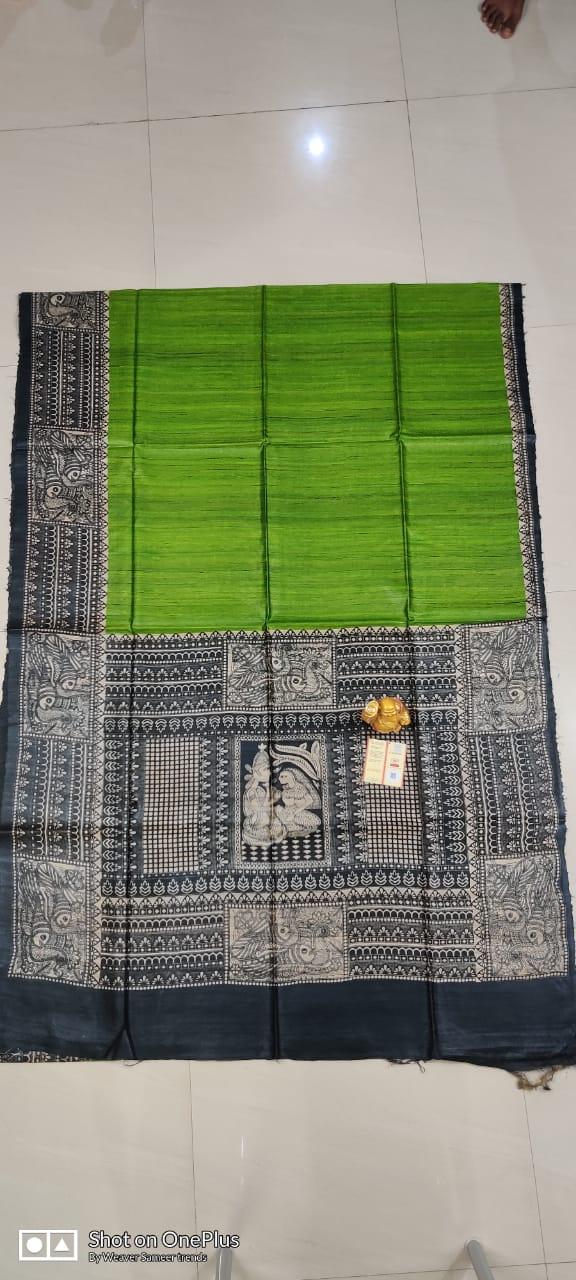 Tussar madhubani silk saree SILK ZONE