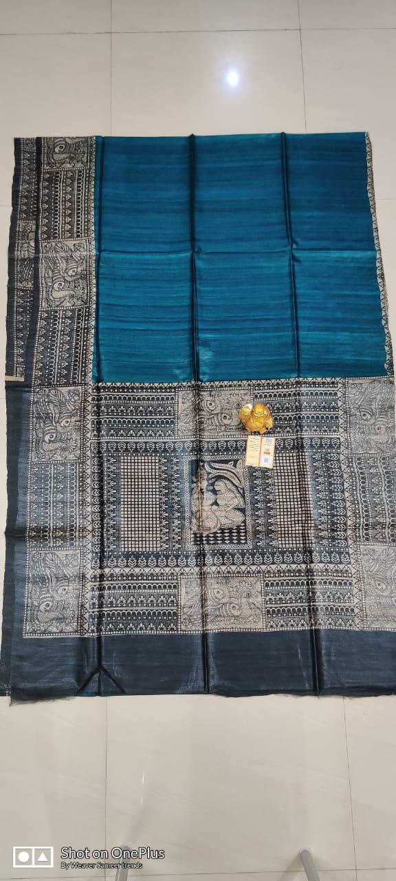 Tussar madhubani silk saree SILK ZONE