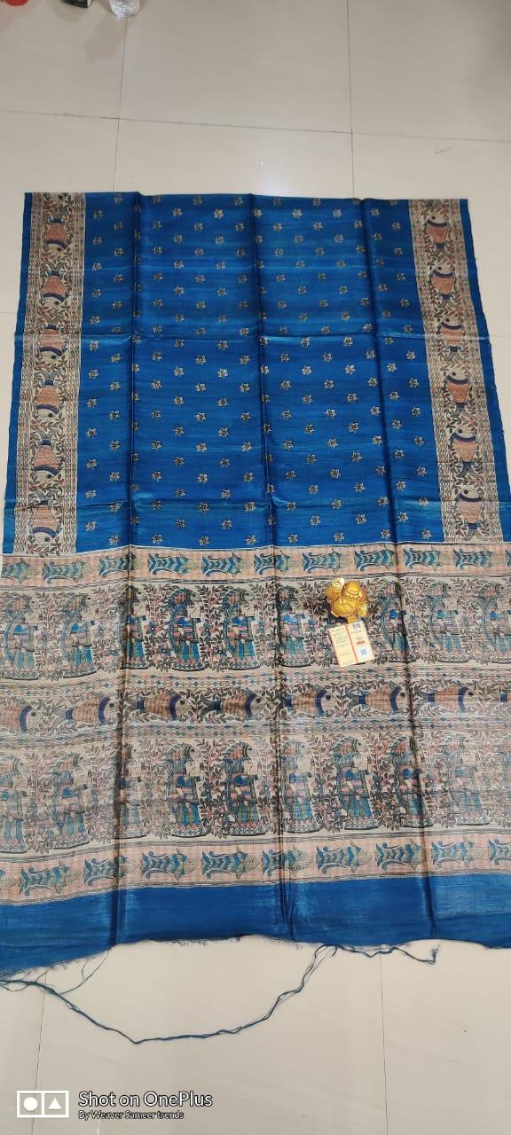 Tussar madhubani silk saree SILK ZONE