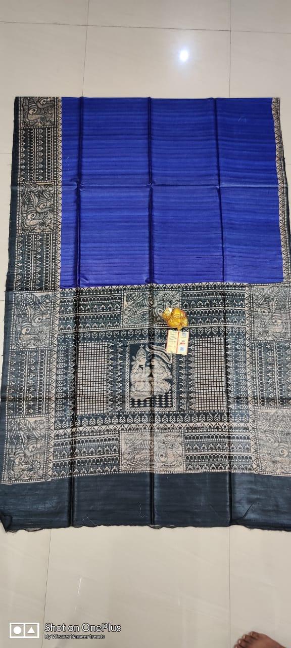 Tussar madhubani silk saree SILK ZONE