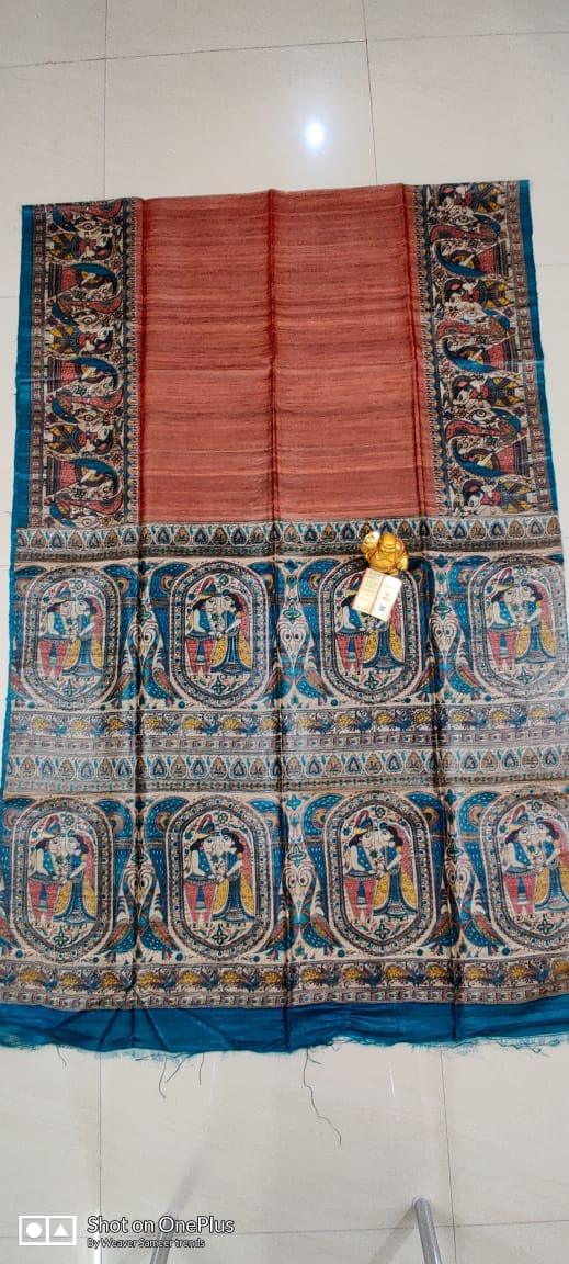 Tussar madhubani silk saree SILK ZONE