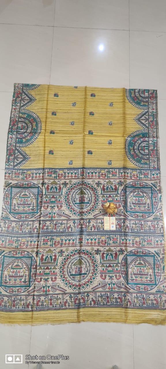 Tussar madhubani silk saree SILK ZONE