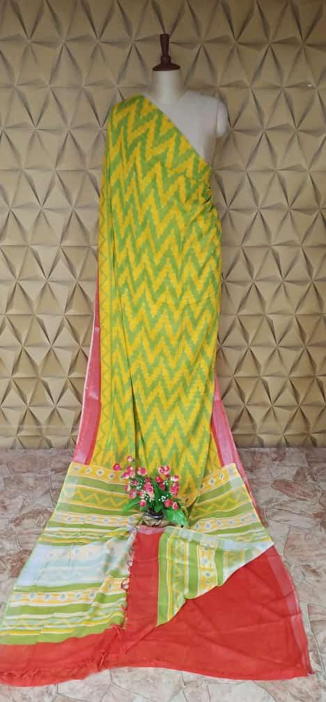Khadhi linen saree samim