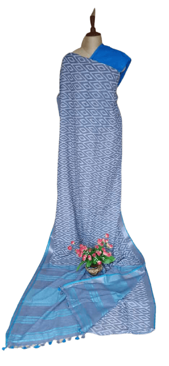 Khadhi linen saree samim