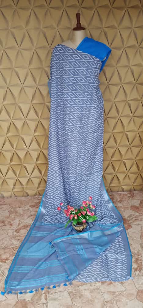 Khadhi linen saree samim