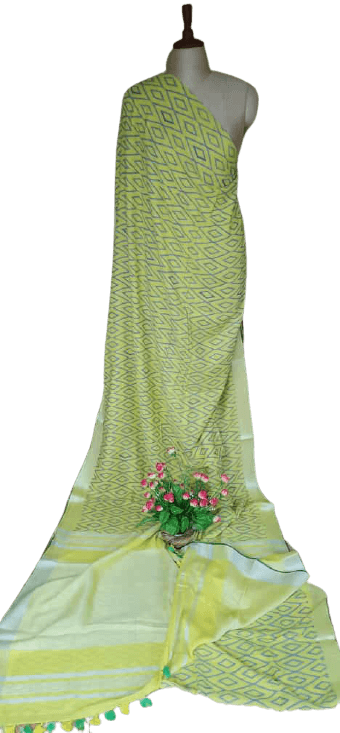 Khadhi linen saree samim
