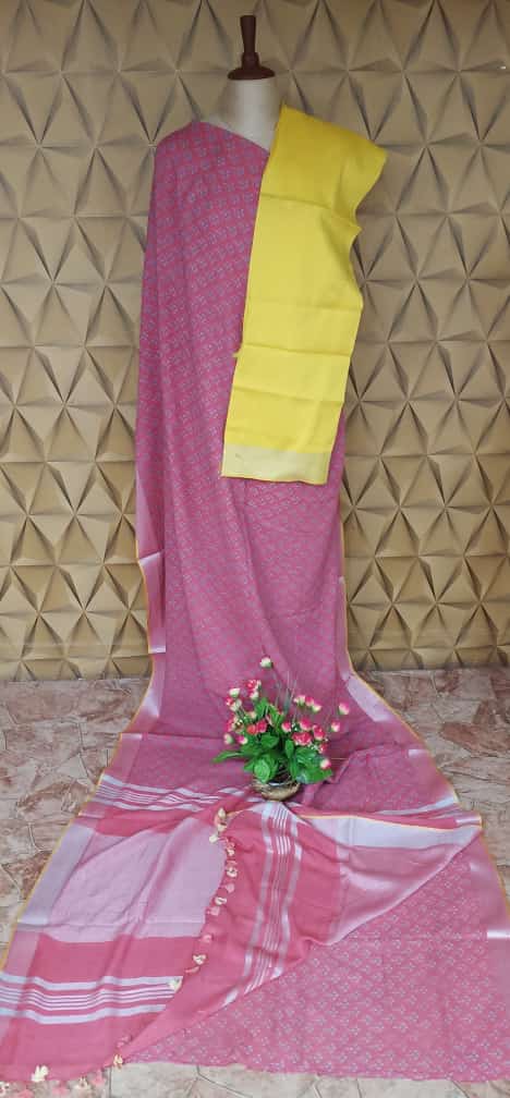 Khadhi linen saree samim