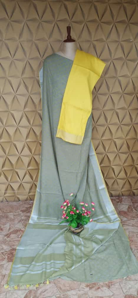 Khadhi linen saree samim