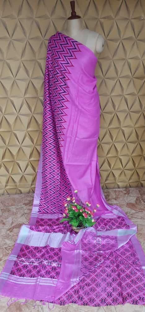 Khadhi linen saree samim