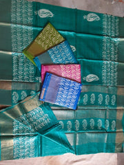 Pure Tussar Silk print saree