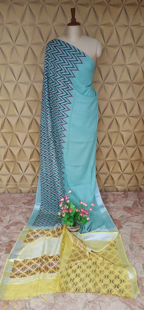 Khadhi linen saree samim