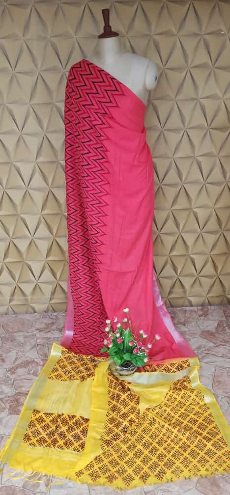 Khadhi linen saree samim