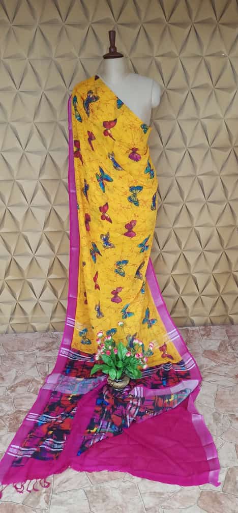 Khadhi linen saree samim