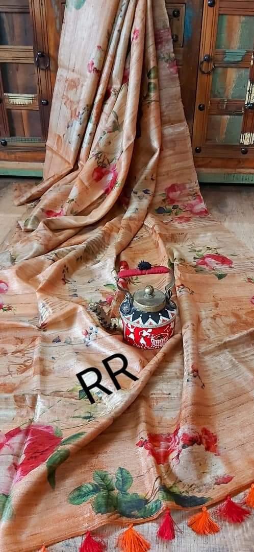 Handloom tussur silk digital print saree SILK ZONE