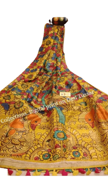 Handloom tussur silk digital print saree SILK ZONE