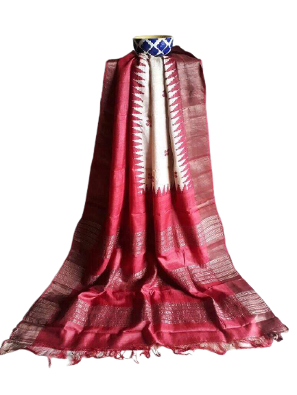Pure Tussar Silk print saree
