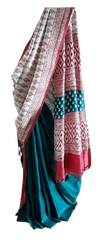 Pure Tussar Silk print saree