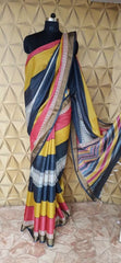 Pure Tussar Silk print saree