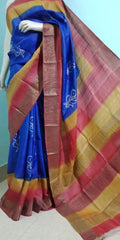 Pure Tussar Silk print saree