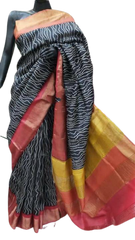 Pure Tussar Silk print saree