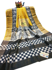 Pure Tussar Silk print saree