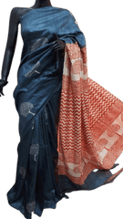 Pure Tussar Silk print saree