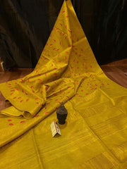 Tussar silk embroidery saree SILK ZONE