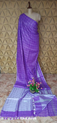 Linen plain saree SILK ZONE