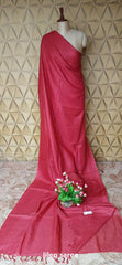 Linen plain saree SILK ZONE