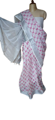 Pure linen print saree SILK ZONE