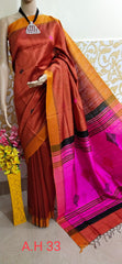 Pure Tussar Silk print saree