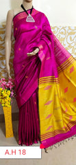 Pure Tussar Silk print saree
