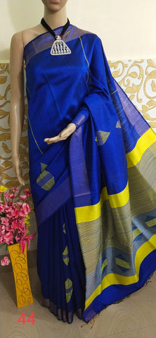 TUSSAR SILK PRINT SAREE