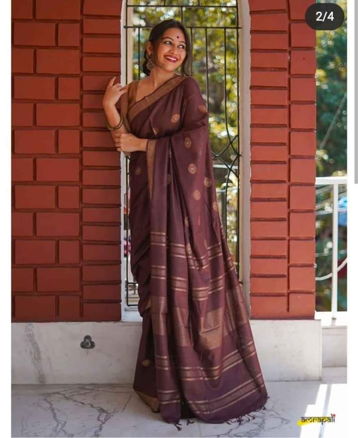 orgenza linen buta Saree silkzon