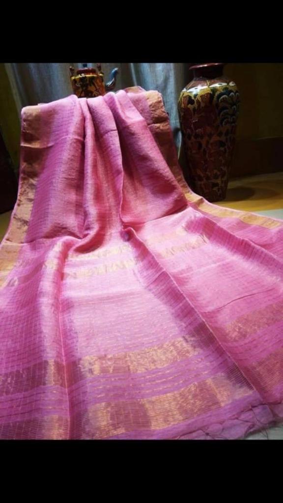 Linen saree SILK ZONE