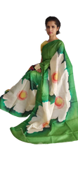 Pure Tussar Silk print saree