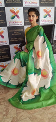 Pure Tussar Silk print saree
