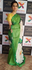 Pure Tussar Silk print saree
