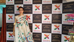 Pure Tussar Silk print saree