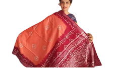 Khadi linen batik print saree SILK ZONE