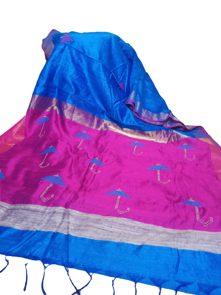 Tussar dupion silk Saree SILK ZONE
