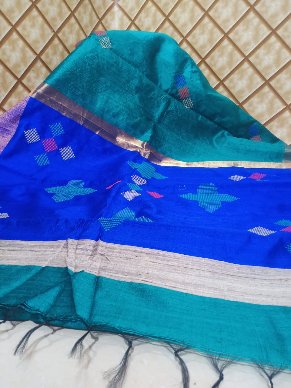 Tussar dupion silk Saree SILK ZONE