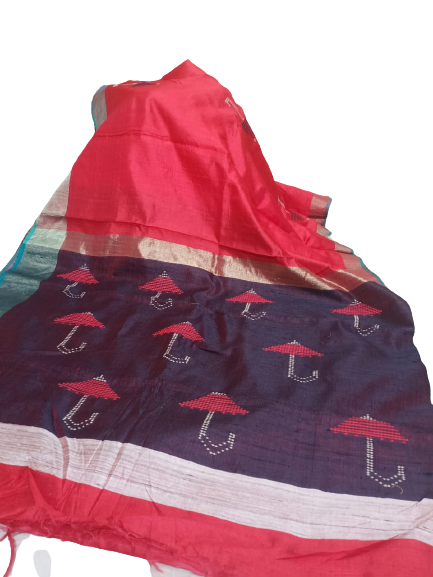 Tussar dupion silk saree SILK ZONE